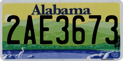 AL license plate 2AE3673
