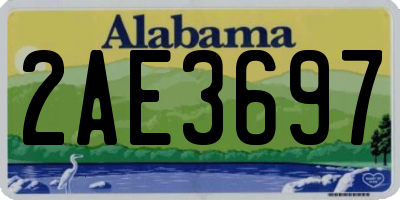 AL license plate 2AE3697