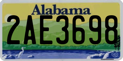 AL license plate 2AE3698