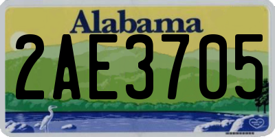 AL license plate 2AE3705