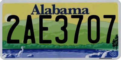 AL license plate 2AE3707