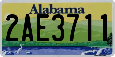 AL license plate 2AE3711