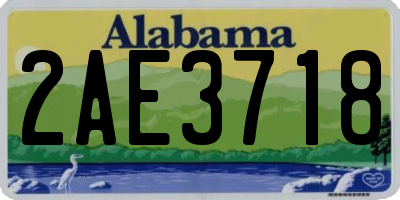 AL license plate 2AE3718