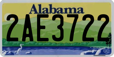 AL license plate 2AE3722