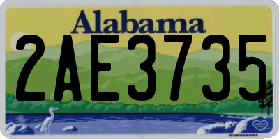 AL license plate 2AE3735