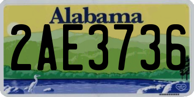 AL license plate 2AE3736