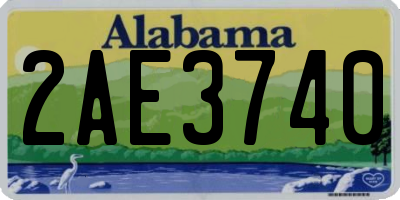 AL license plate 2AE3740