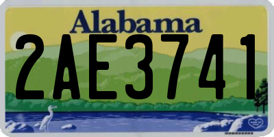 AL license plate 2AE3741
