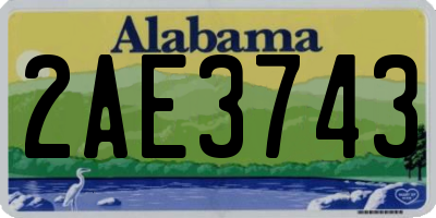 AL license plate 2AE3743