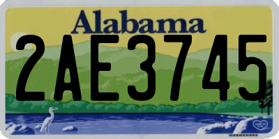 AL license plate 2AE3745