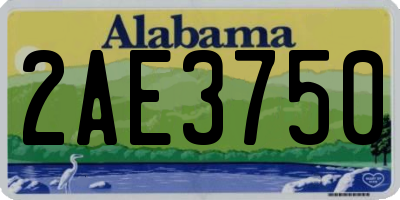 AL license plate 2AE3750