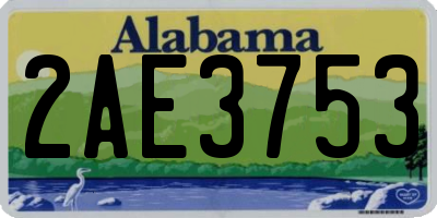 AL license plate 2AE3753