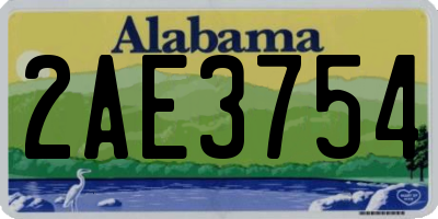 AL license plate 2AE3754