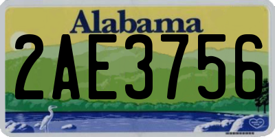 AL license plate 2AE3756