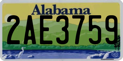 AL license plate 2AE3759
