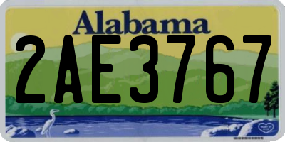 AL license plate 2AE3767