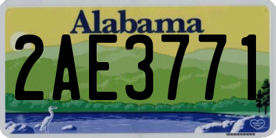 AL license plate 2AE3771