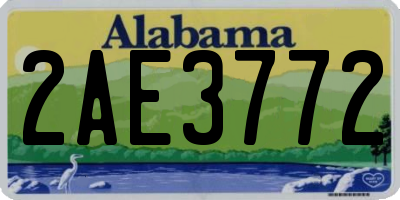 AL license plate 2AE3772