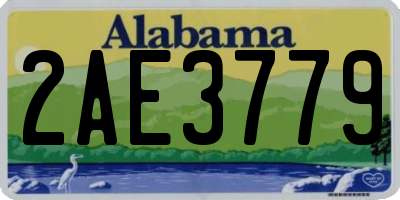 AL license plate 2AE3779
