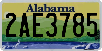 AL license plate 2AE3785