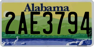 AL license plate 2AE3794