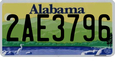 AL license plate 2AE3796