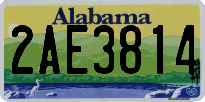 AL license plate 2AE3814