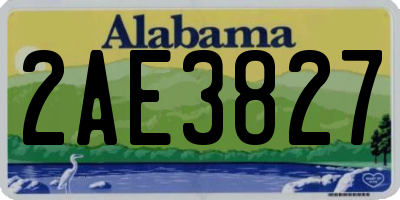 AL license plate 2AE3827