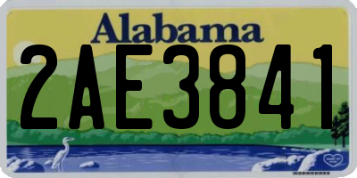 AL license plate 2AE3841