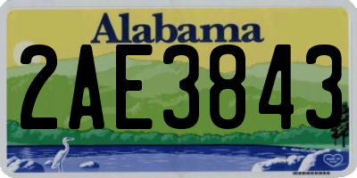 AL license plate 2AE3843