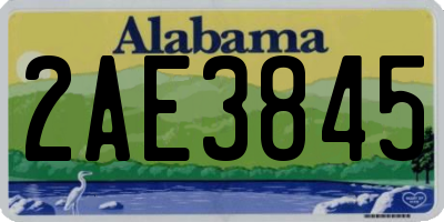 AL license plate 2AE3845