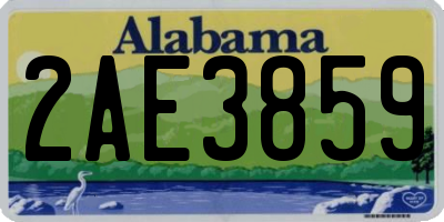AL license plate 2AE3859