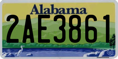 AL license plate 2AE3861