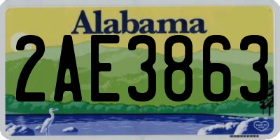 AL license plate 2AE3863