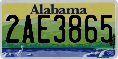 AL license plate 2AE3865