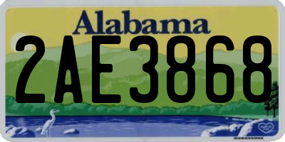 AL license plate 2AE3868