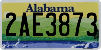 AL license plate 2AE3873