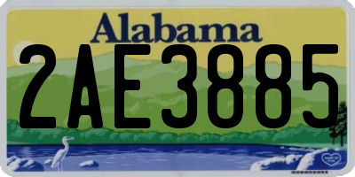 AL license plate 2AE3885