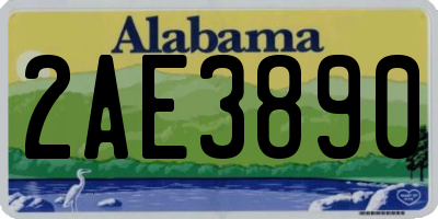 AL license plate 2AE3890