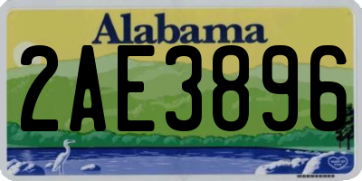 AL license plate 2AE3896