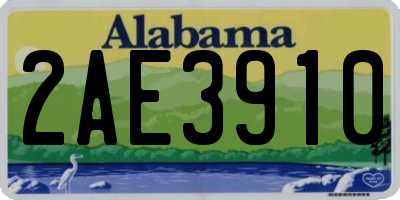 AL license plate 2AE3910