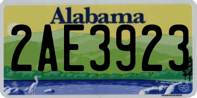 AL license plate 2AE3923
