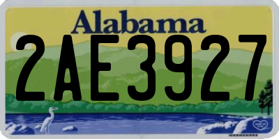 AL license plate 2AE3927