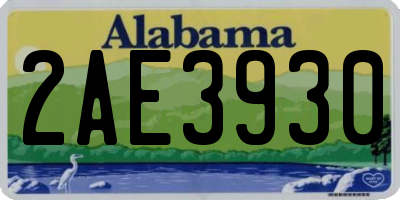 AL license plate 2AE3930