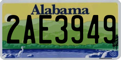 AL license plate 2AE3949