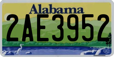 AL license plate 2AE3952