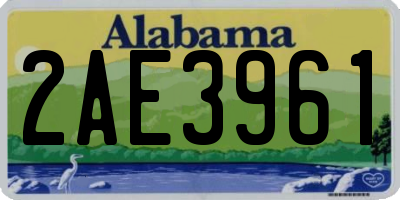 AL license plate 2AE3961