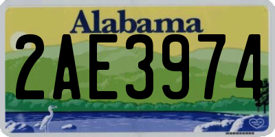 AL license plate 2AE3974