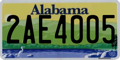 AL license plate 2AE4005