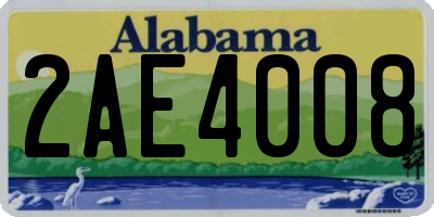 AL license plate 2AE4008